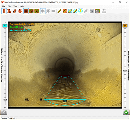 WinCan Photo Assistant Water level